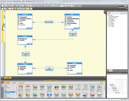 Automatic data file structure retrieval by WINDEV